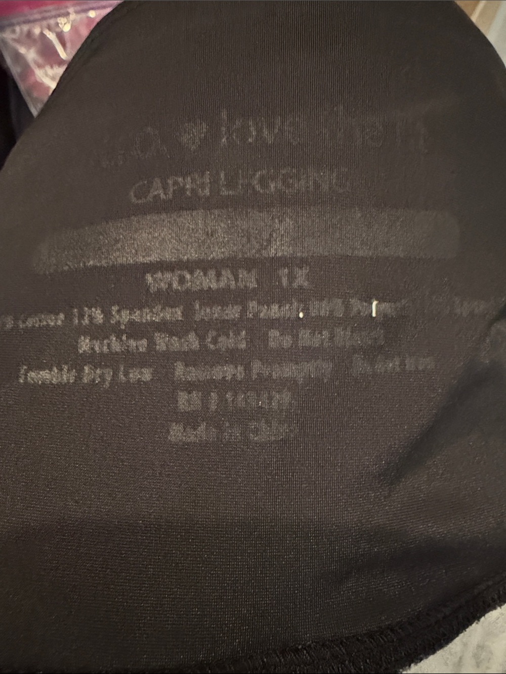 Black Caffe Luggage Inner Label Detail